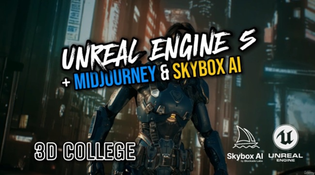 虚幻引擎 5 + Midjourney 和 Skybox AI-虚幻之初