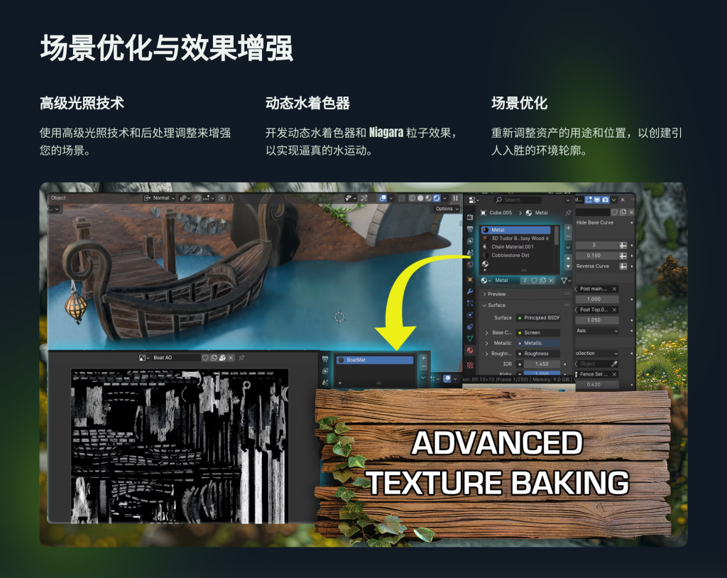 图片[6]-立体模型场景 Blender to Unreal Engine 5: Fantasy River 3D Diorama Scene-虚幻之初