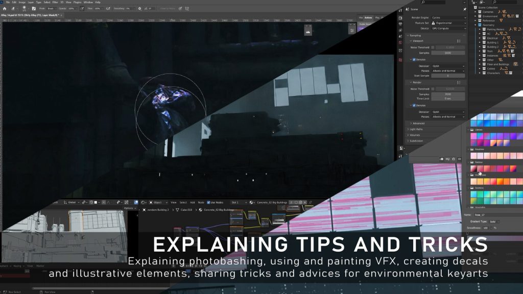 Blender 叠加绘画 环境概念艺术 Vol.1 - 叠加、照片处理和优化键艺  -虚幻之初