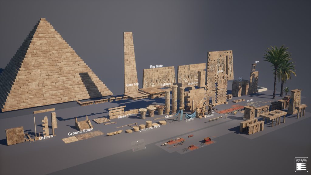 图片[17]-法老遗产：埃及神庙 UE5  Pharaoh’s Legacy: Egyptian Temple Megapack UE5-虚幻之初