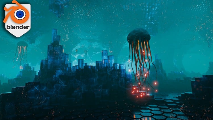 Blender 几何节点 - 外星世界、触手和地形-虚幻之初