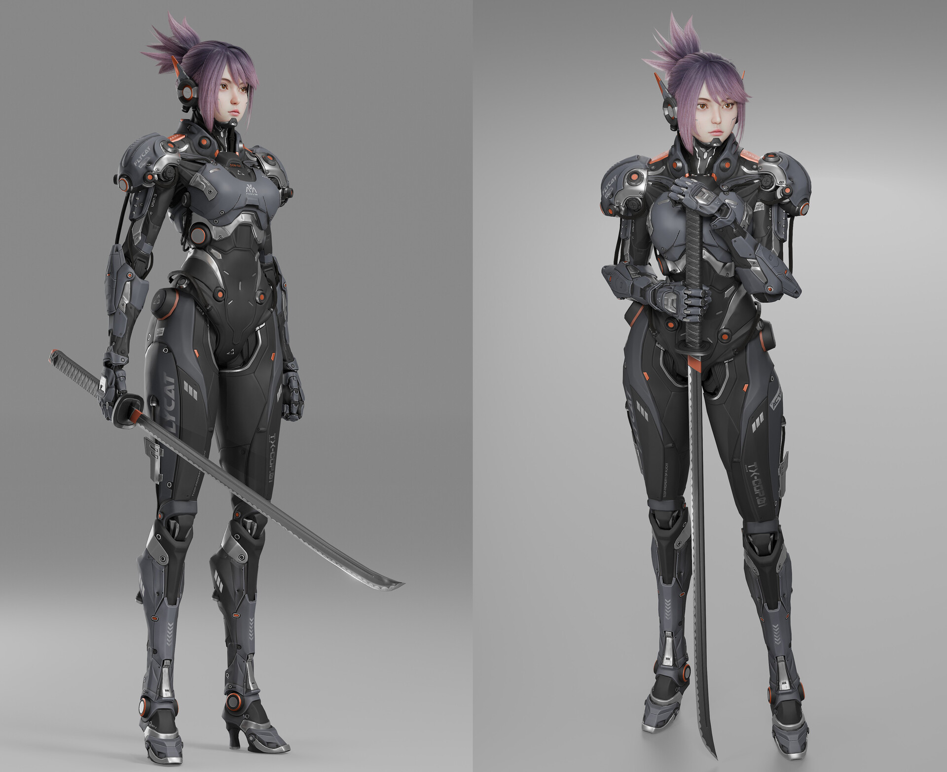 机器人女孩建模全流程视频和源文件 - Blender 4.0-虚幻之初
