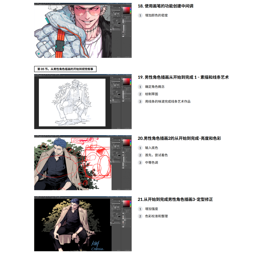 图片[11]-07用完美的线条艺术描绘男性角色-虚幻之初