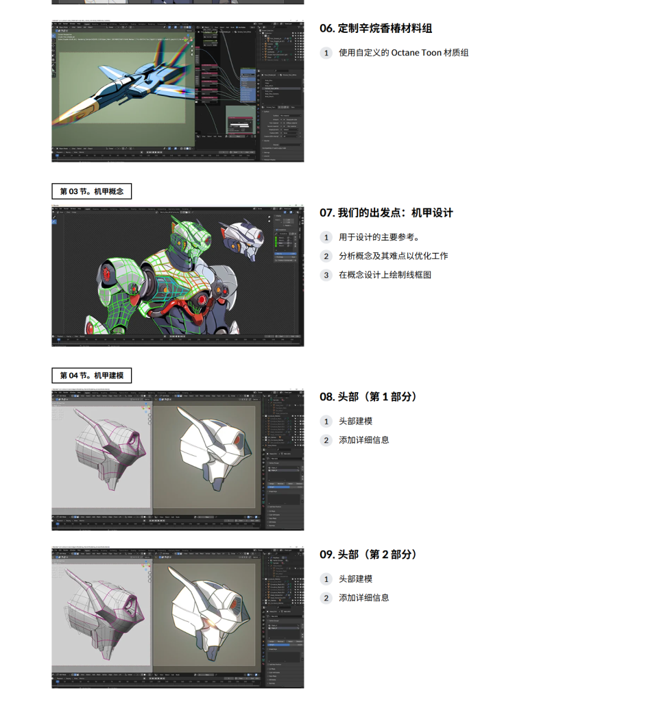 图片[10]-Blender 的 OctaneRender 中的 3D 动漫风格机甲制作-虚幻之初