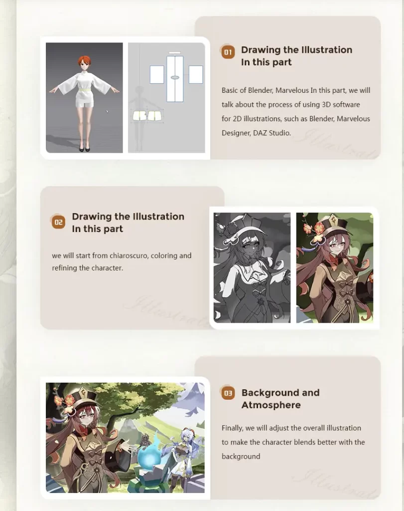 图片[3]-原神艺术：游戏角色插画  Genshin Impact Art: Game Character Illustration-虚幻之初