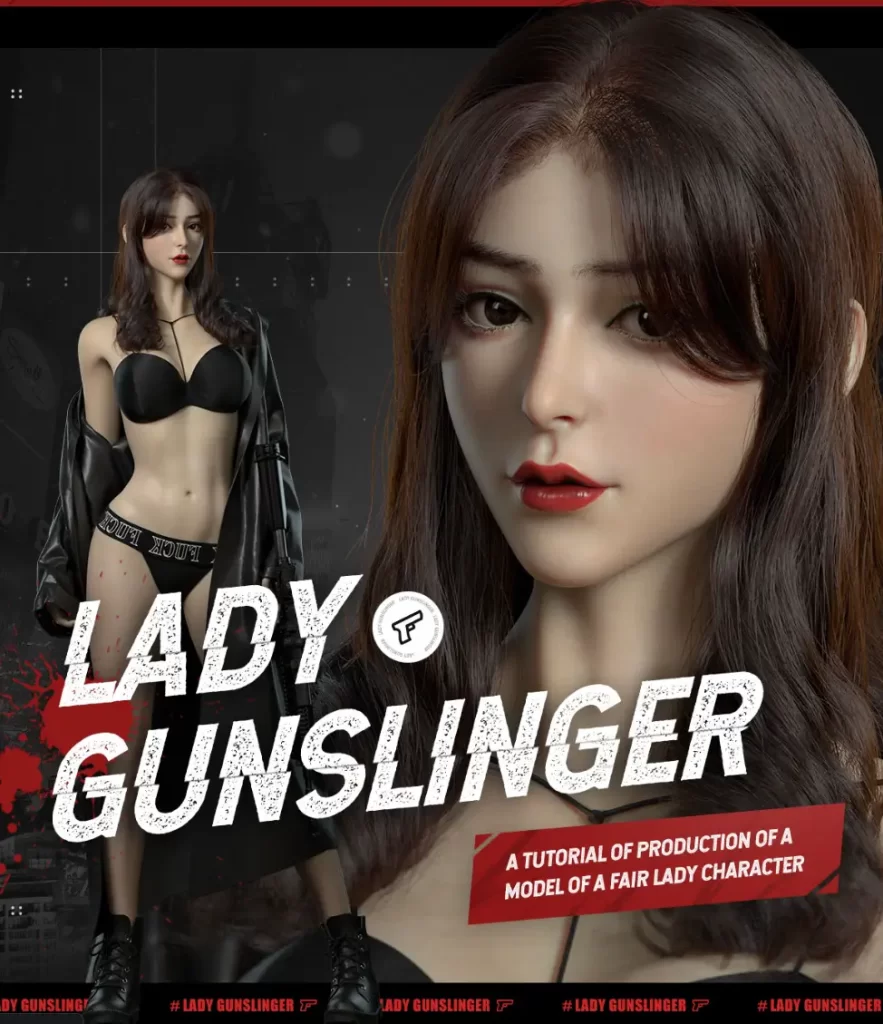 图片[2]-冷艳女枪手：次世代写实女性角色建模与渲染全流程（Maya + ZBrush + Substance Painter + Photoshop）-虚幻之初