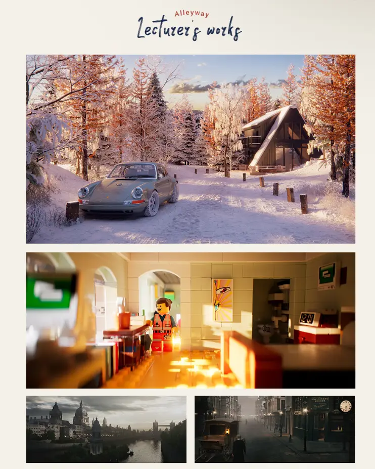 图片[2]-日式街巷：Maya与V‑Ray打造写实城市环境全流程-虚幻之初