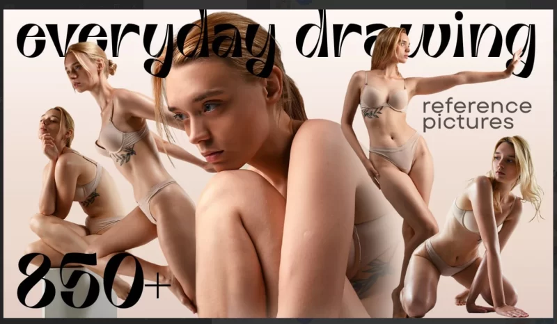 日常绘画艺术姿势 [850+ 参考图片]Everyday Drawing Art Poses [850+ Reference Images]-虚幻之初