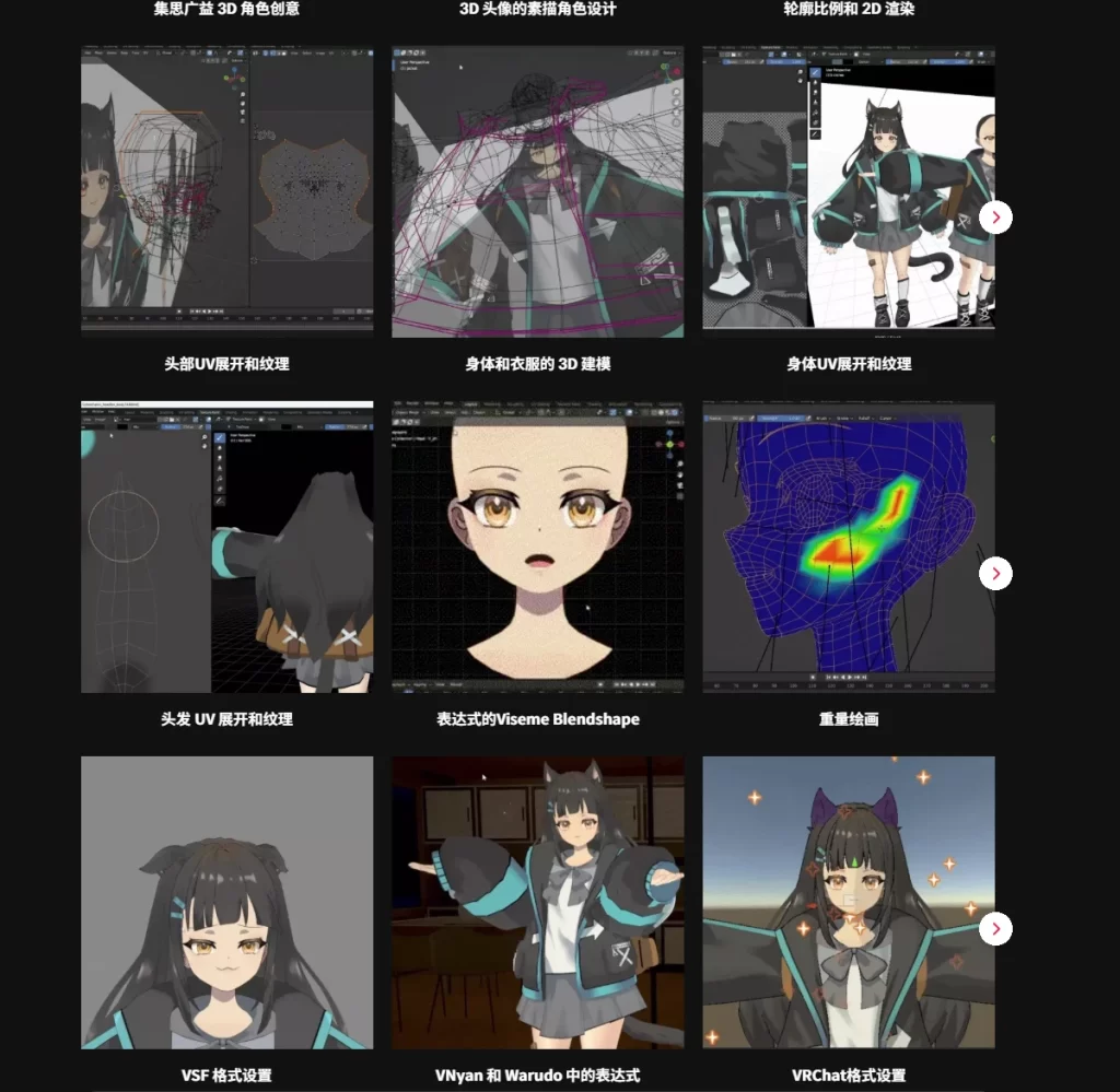 图片[2]-从素描到 3D 动漫头像：探索应用3D CG角色美术师 Rika-虚幻之初