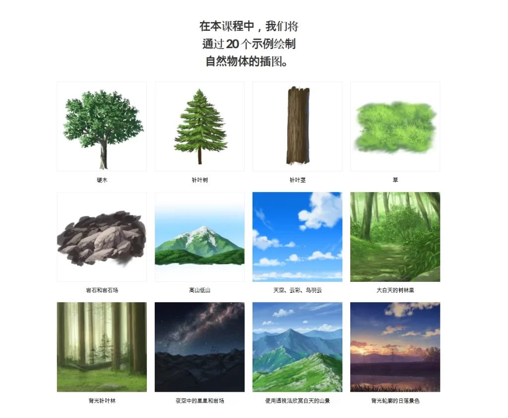 图片[2]-动漫风格自然物体背景绘图基础 插画师薪酬-虚幻之初