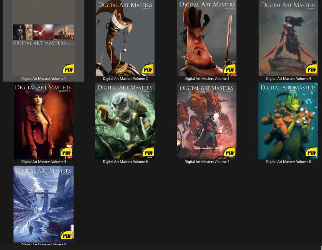 《数字艺术大师 第1-9卷（全集）》Digital Art Masters Vol. 1–9 (Complete Collection)出品方：3DTotal Publishing-虚幻之初