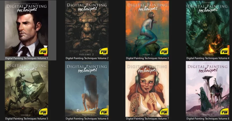 《数字绘画技巧》（第1-8卷）Digital Painting Techniques Vol. 1–8出品方：3DTotal Publishing-虚幻之初