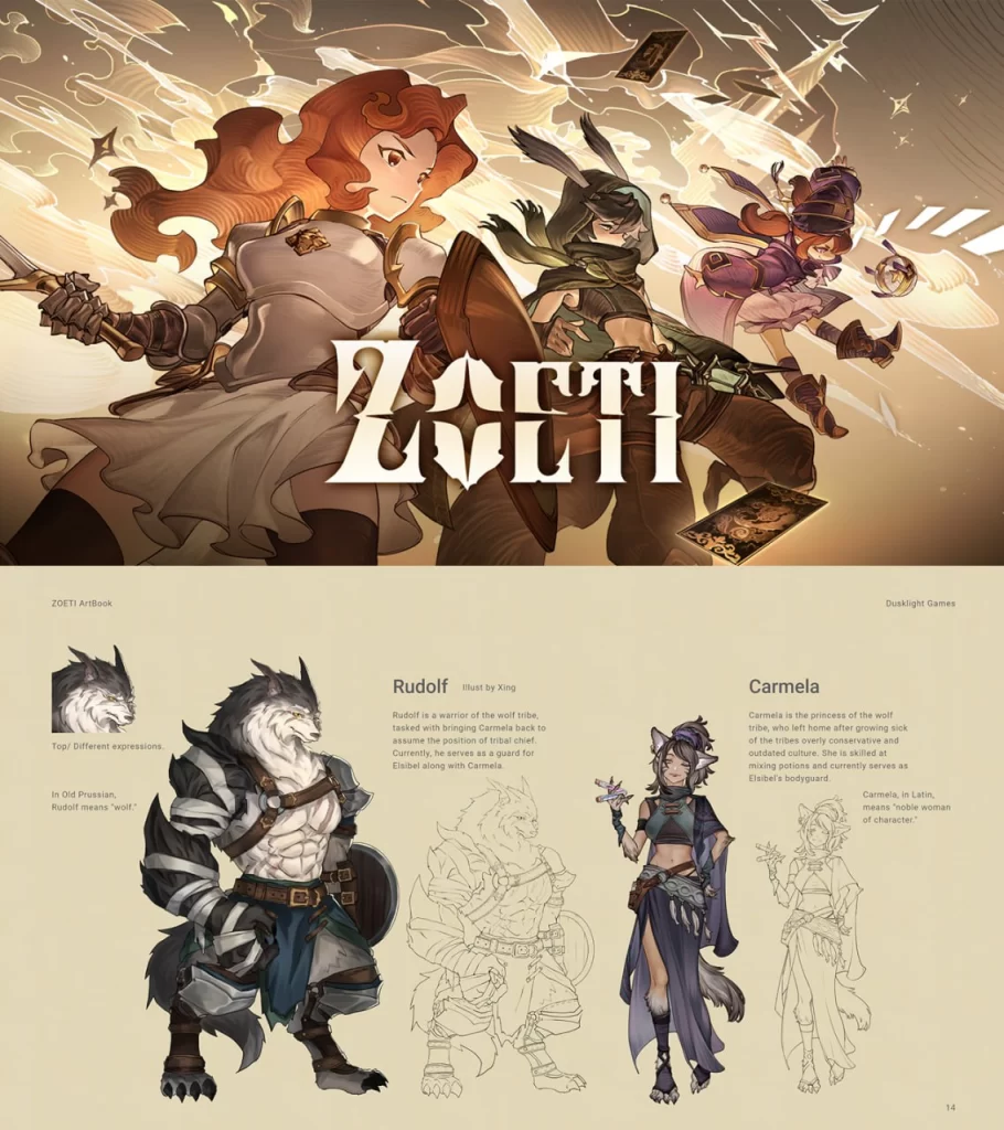 《Zoeti 艺术画册》 作者：Dusklight CO., LTD.（出版：Akupara Games） | Zoeti Art Book by Dusklight CO., LTD.-虚幻之初