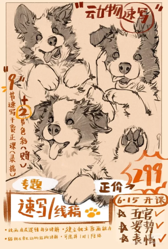 动物插画 Course name: 兇猛悍兔動物插畫速寫課2025年-虚幻之初