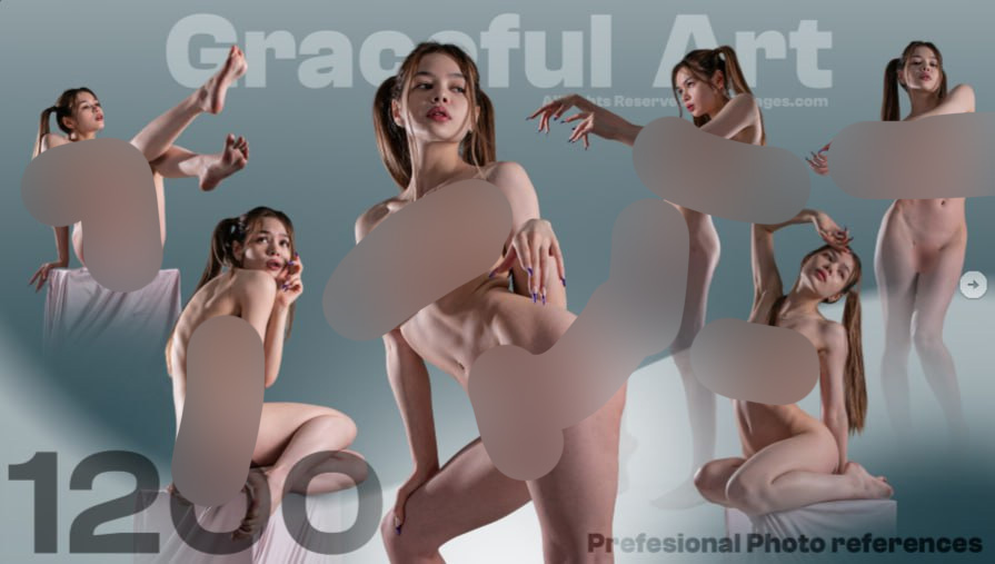 优雅的艺术 – 1200+ 艺术家裸体参考照片Elegant Art – 1200+ Nude Reference Photos for Artists-虚幻之初