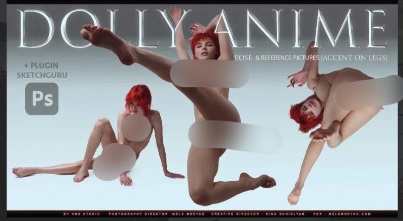 DOLLY 动漫参考姿势 300+ [重点在腿部]DOLLY Anime Reference Poses 300+ [Accent on Legs]-虚幻之初