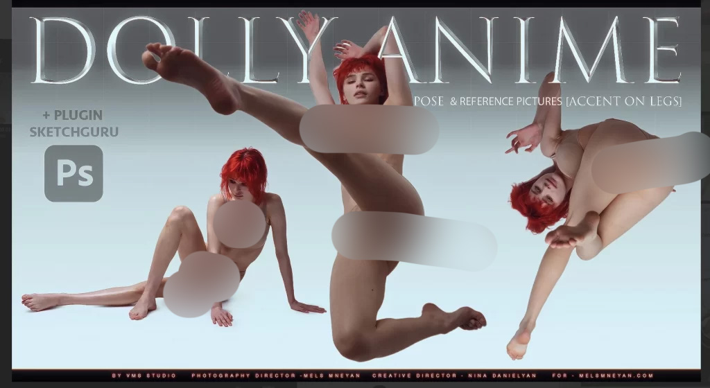 DOLLY 动漫参考姿势 300+ [重点在腿部]DOLLY Anime Reference Poses 300+ [Accent on Legs]-虚幻之初