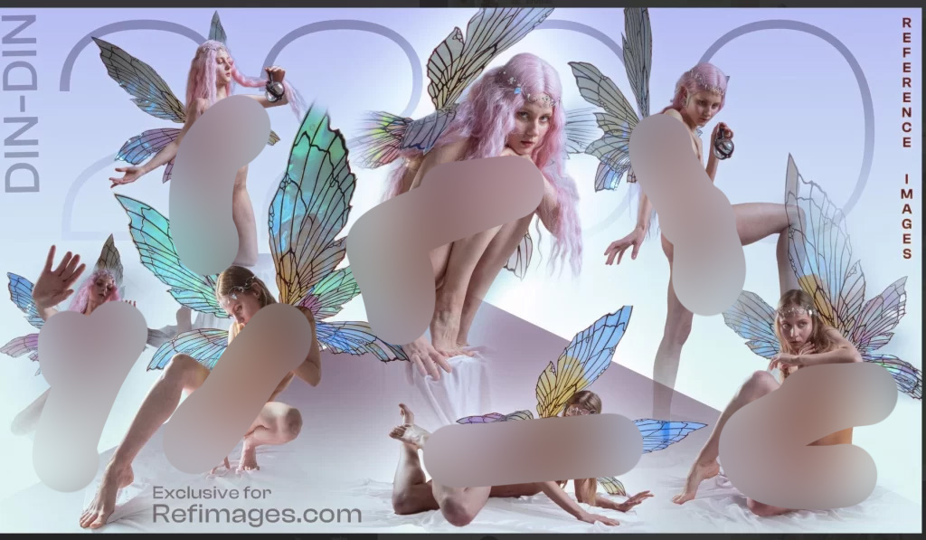 Din-Din 低语精灵姿势集 | 2200+ 参考图片Whispers of Din-Din - Fairy Poses Collection | 2200+ Reference Images-虚幻之初