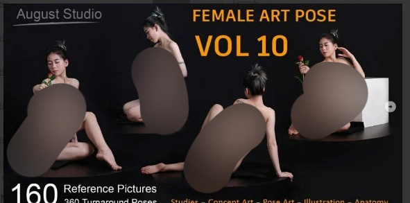 女性艺术姿势-第10卷-参考图片160 张照片-虚幻之初
