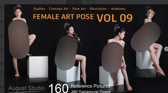 女性艺术姿势-第09卷-参考图片160张照片-虚幻之初