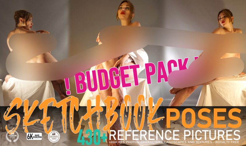 素描本姿势预算包 430+ 参考图片Sketchbook Pose Budget Pack 430+ Reference Images-虚幻之初