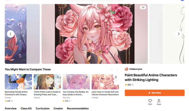 Chikenryice-用鲜明的光效绘制美丽的动漫角色 -Paint Beautiful Anime Characters with Striking Lighting-虚幻之初