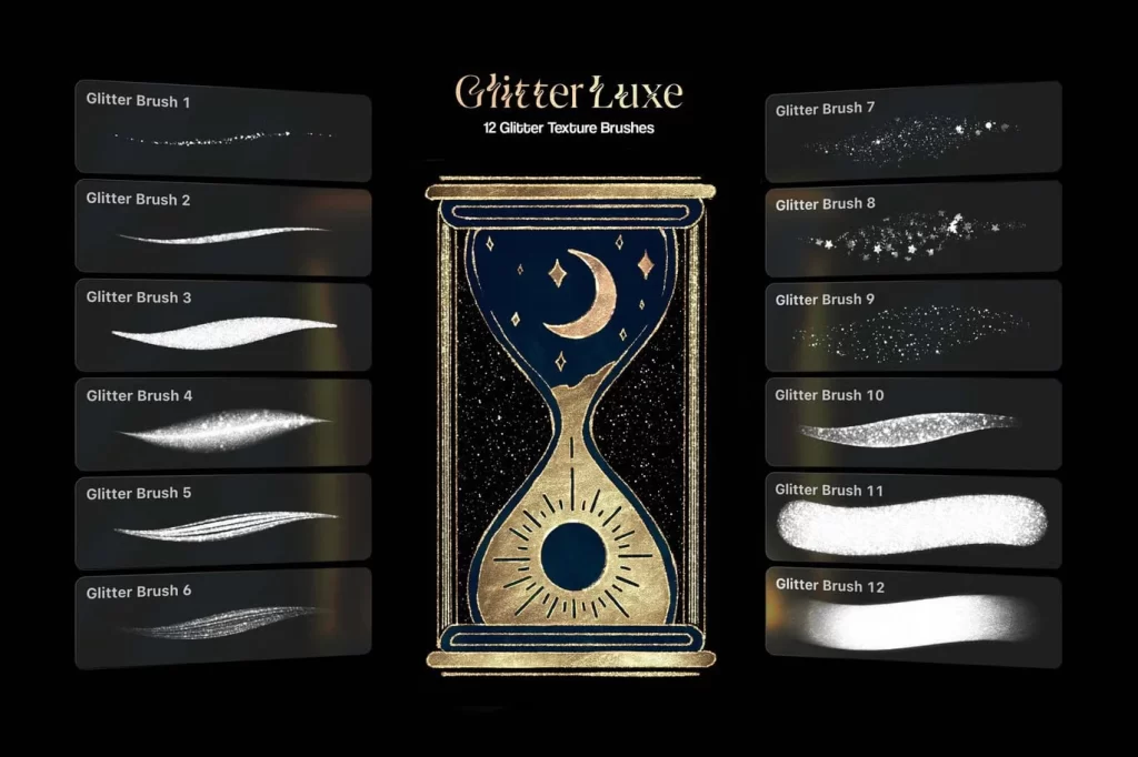 图片[3]-42-闪粉纹理Procreate刷-虚幻之初