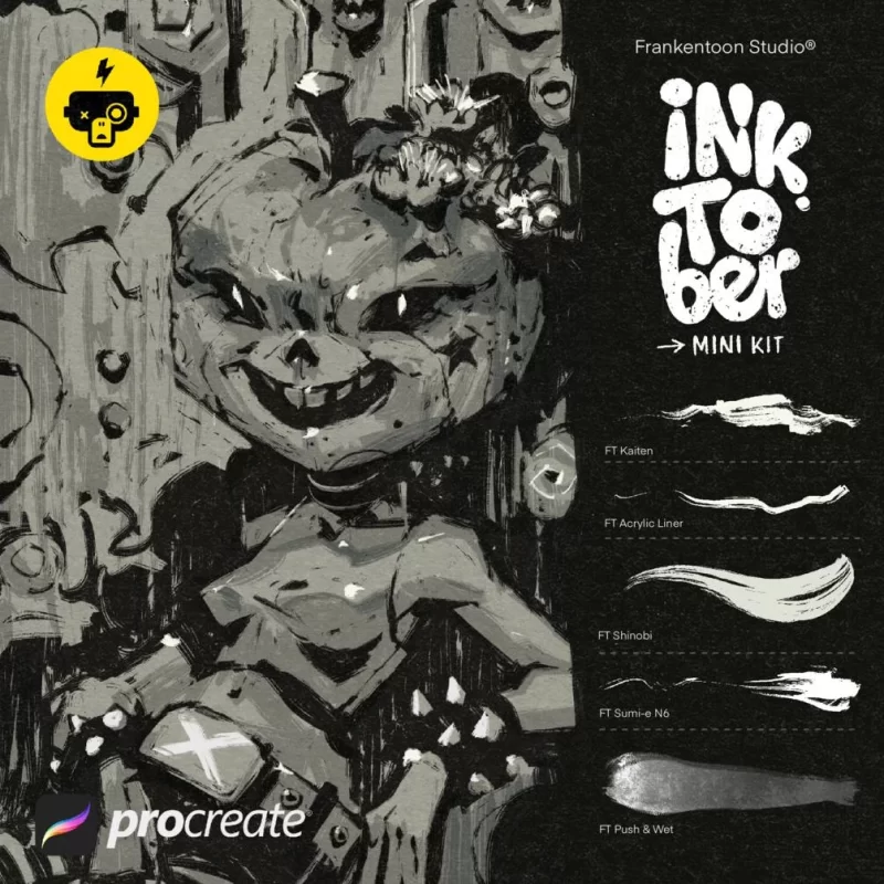 53-Inktober 2025 Procreate 迷你套件-虚幻之初