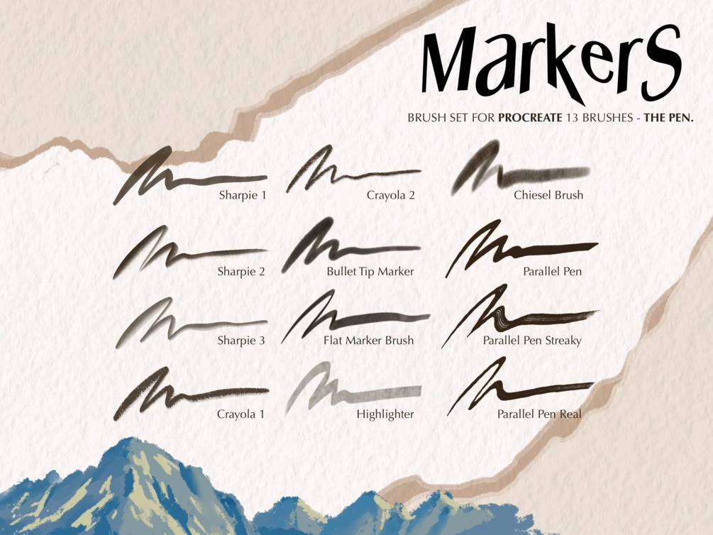 图片[4]-60-免费 Procreate 画笔 | Procreate 5 专用笔-虚幻之初