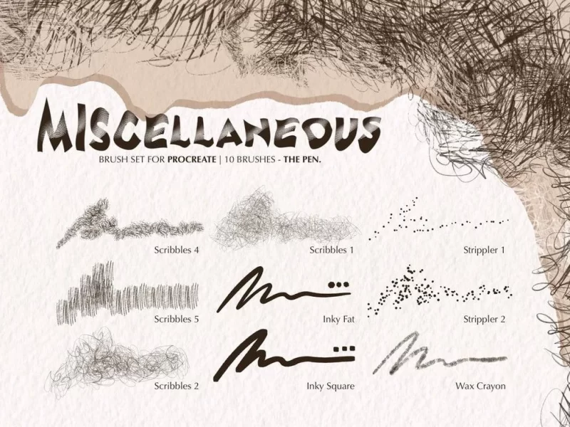 60-免费 Procreate 画笔 | Procreate 5 专用笔-虚幻之初