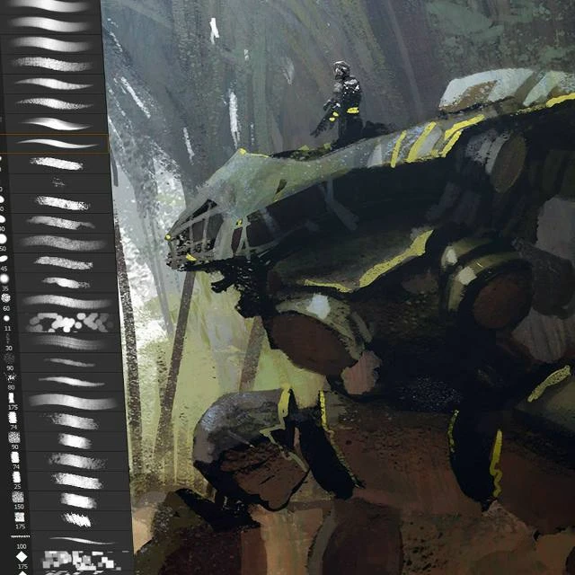 116-马切伊·库恰拉（Maciej Kuciara）创作的《Brushes 2015》已不在 Deviant Art 平台上供下载，但我找到了该作品的文件副本。-虚幻之初