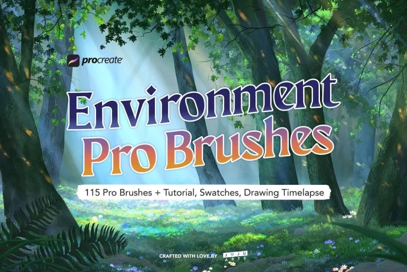134-画笔：Environment Pro 画笔、Juju Arts 出品的 115 款专业画笔-Procreate-虚幻之初