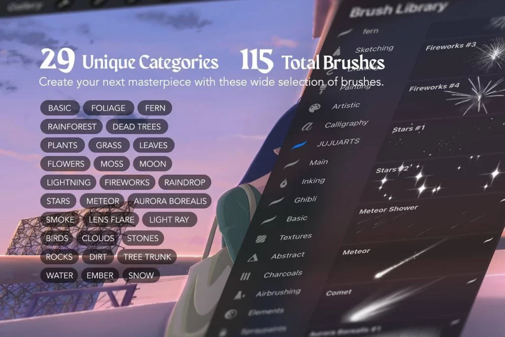 图片[5]-134-画笔：Environment Pro 画笔、Juju Arts 出品的 115 款专业画笔-Procreate-虚幻之初