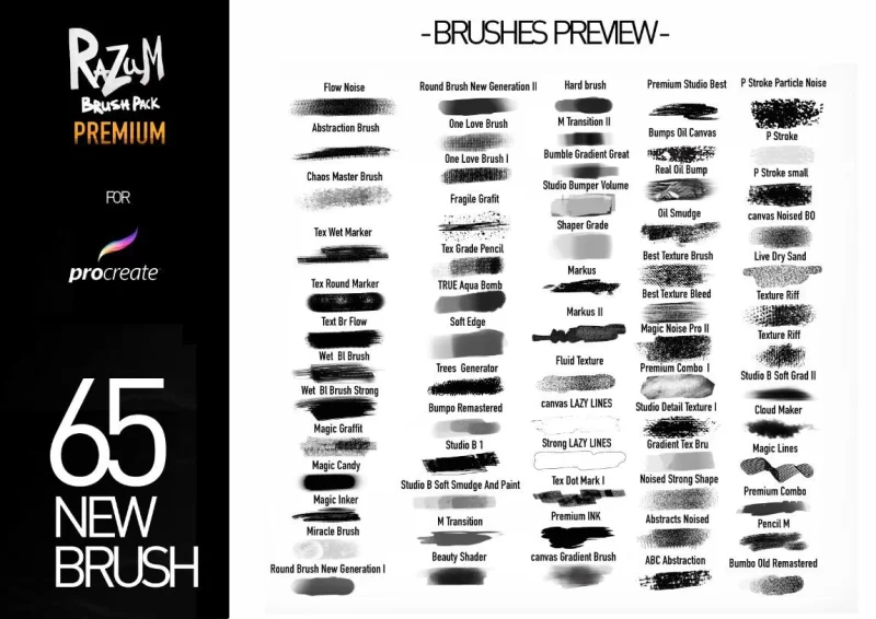 156-「Procreate 高级画笔套装——款全新原创笔刷合集」-虚幻之初