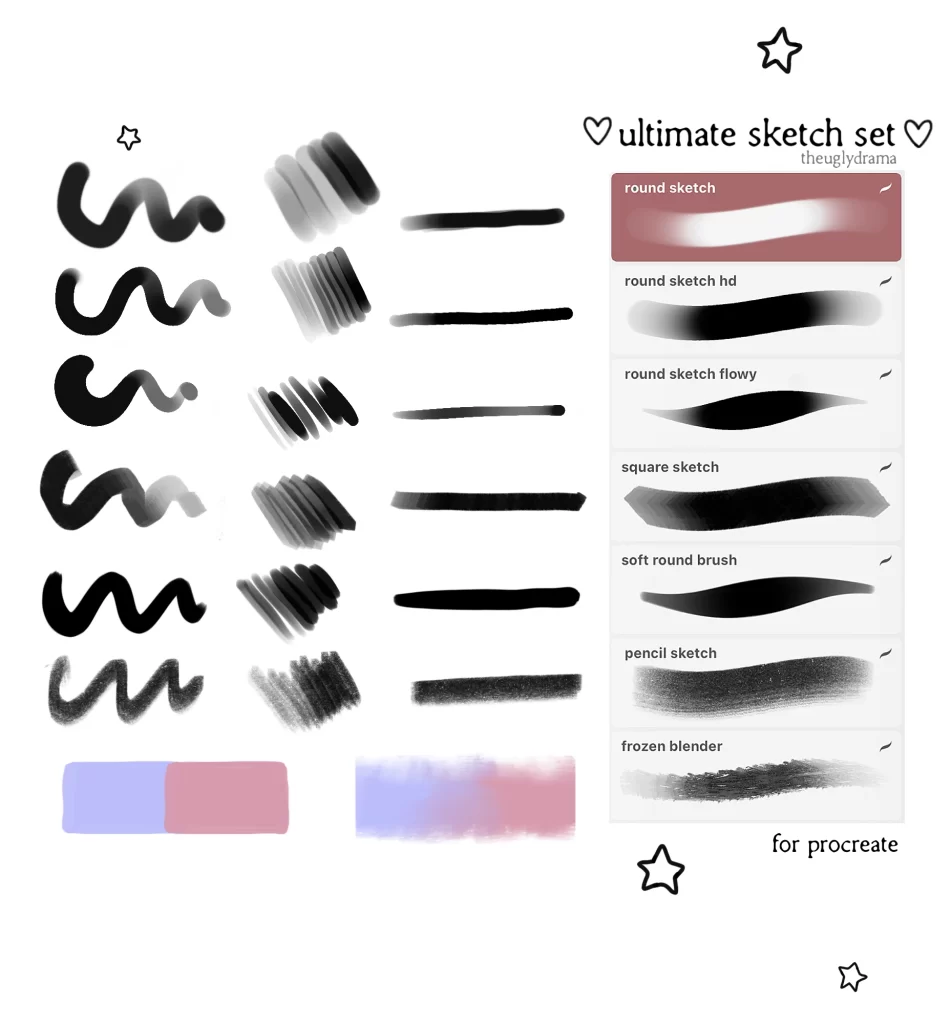 图片[2]-197-终极草图套装（适用于Procreate）-虚幻之初