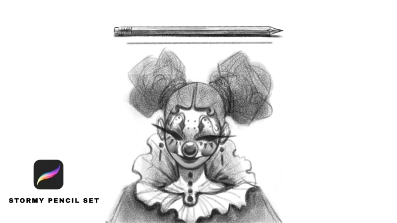 211-Procreate铅笔刷 - Stormy套装-虚幻之初