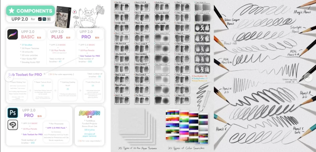 图片[3]-240-COFE终极铅笔包 |合集 2.0 |Procreate、Photoshop、Clip Studio-虚幻之初