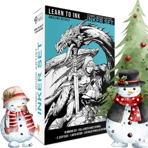 241-漫画艺术家：Clip Studio Paint 墨线套装——画笔及更多！圣诞促销！-虚幻之初