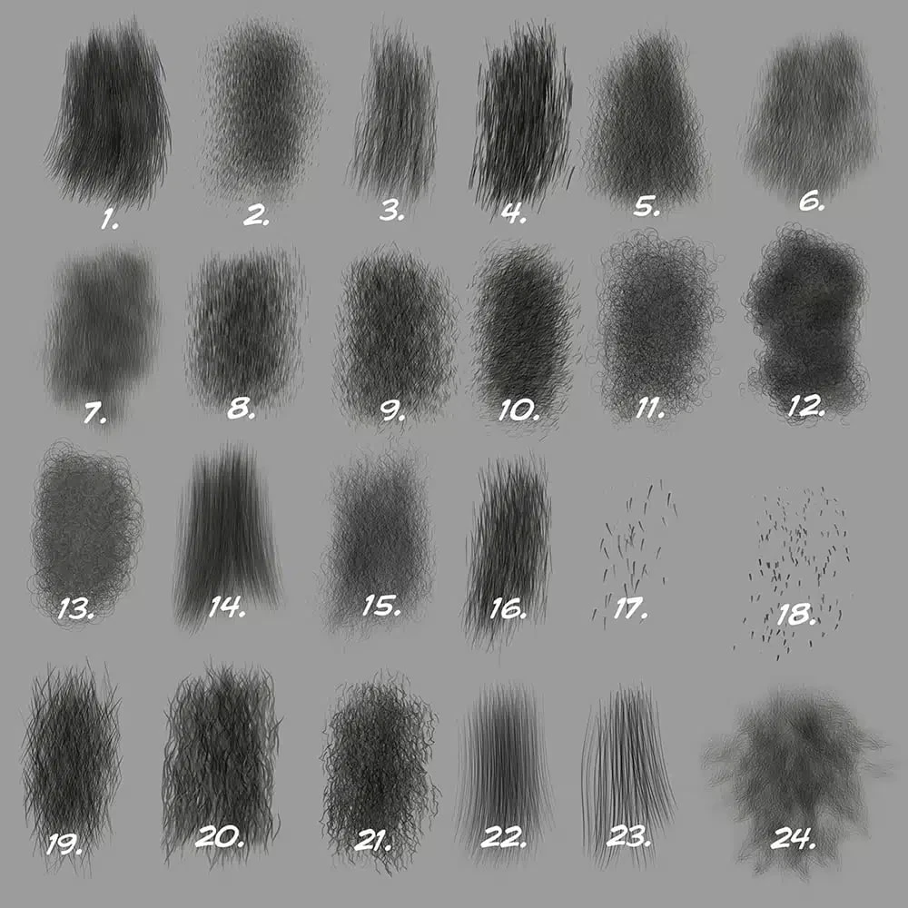 图片[3]-247-定制Photoshop画笔 – 第5套（定向毛皮画笔）-虚幻之初
