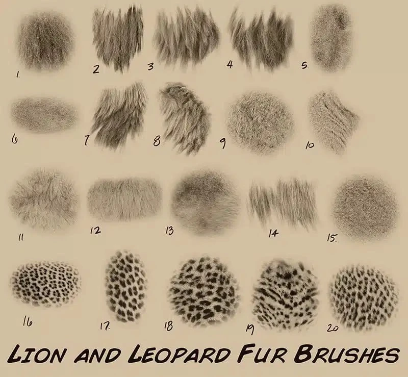 图片[2]-249-定制Photoshop画笔——第三套（毛发纹理）-虚幻之初