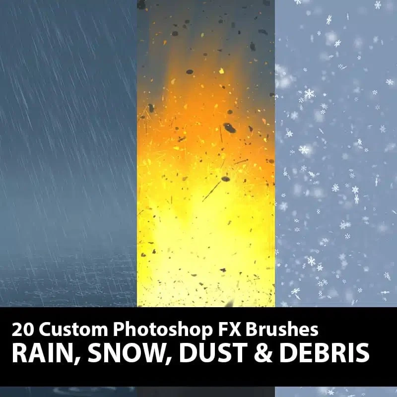 257-亚伦·布莱尔雨雪灰尘与碎片 —— Photoshop笔刷-虚幻之初