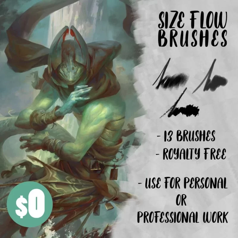 283-Size Flow Brushes 13 款笔刷-虚幻之初