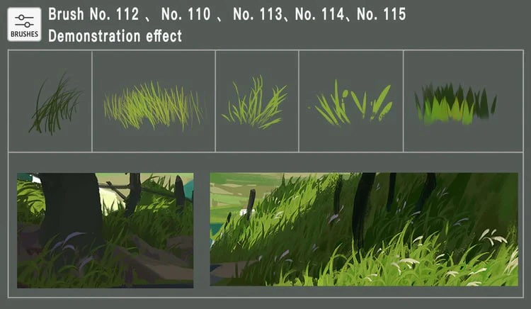 图片[4]-316-高效的Photoshop画笔 这套画笔集包含300余支画笔。它们是我为满足工作需求而创作的，经过精心挑选、逐步开发和长期积累而成。我为每支画笔都编了号，方便您在工作时快速找到所需。 这套画笔可用于绘制几乎任何纹理——山脉、岩石、树木、云朵、水面、人物、发型、衣褶、金属，以及绘画中许多常见元素。使用这些画笔，您能快速勾勒出基本形状，让创作过程更加顺畅。-虚幻之初