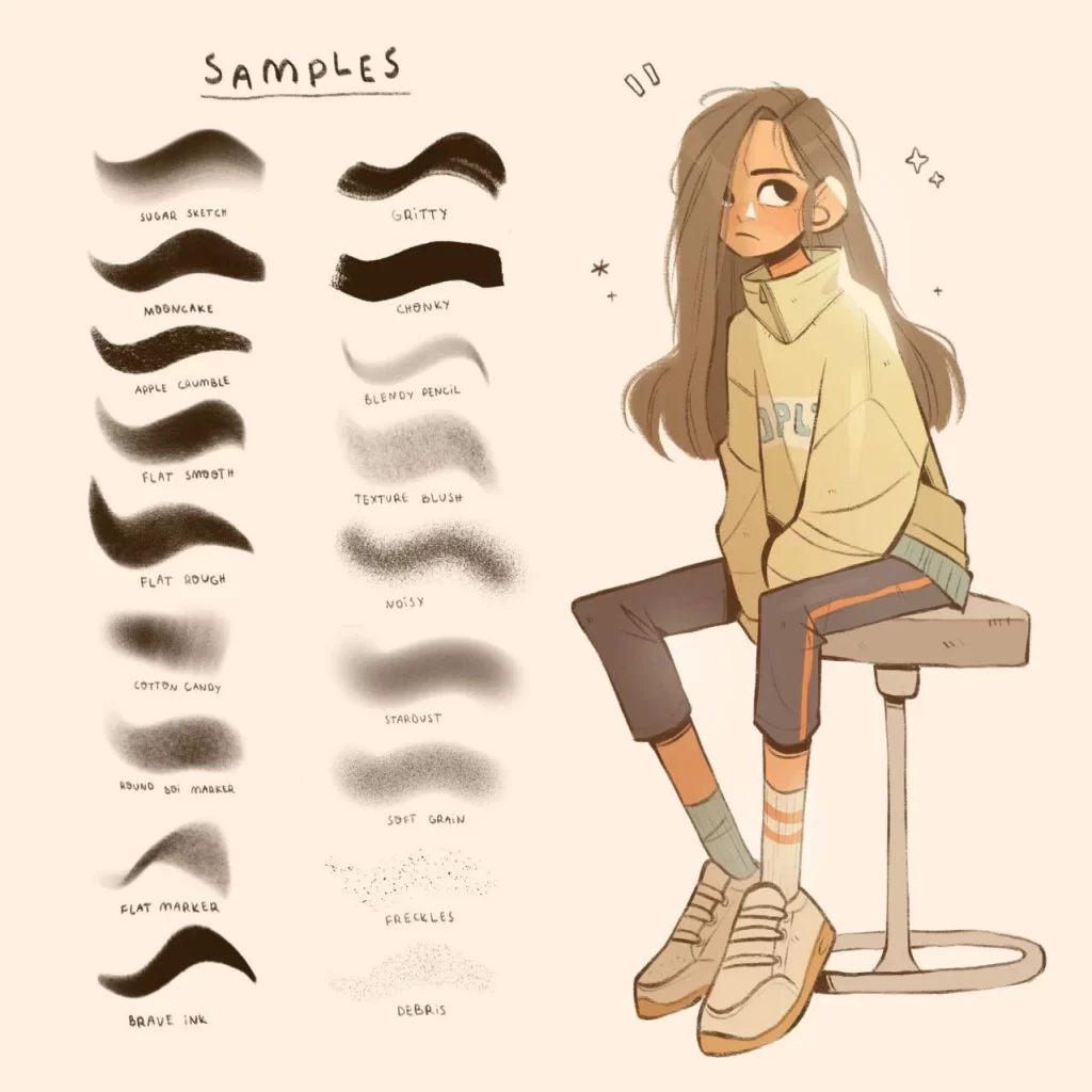 图片[5]-330-这是 Cosmic Cookie Brush Pack — 一组适用于 Procreate 的数字绘画笔刷套装。-虚幻之初