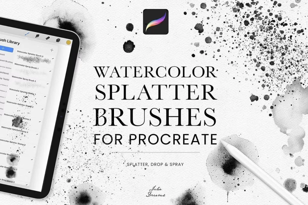 图片[3]-382-水彩泼溅画笔 适用于Procreate的这款水彩泼溅画笔-虚幻之初