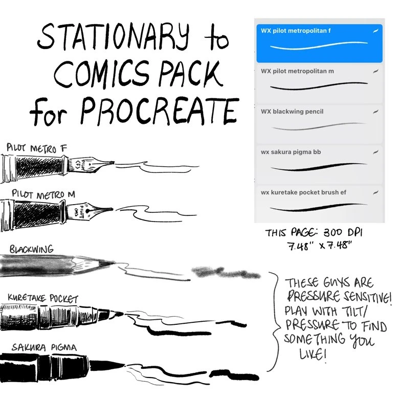 399-Procreate 专用铅笔与墨水套装-虚幻之初