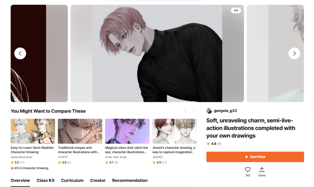 图片[2]-gangsta_g33 柔和而渐进的魅力，半真人插画，搭配你自己的画作-虚幻之初