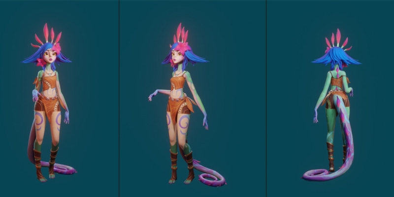 blender人物建模全流程 妮蔻 -Neeko by Flycat-虚幻之初