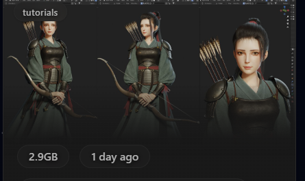 FlyCat - Archer Character Modeling blender人物建模全流程-虚幻之初