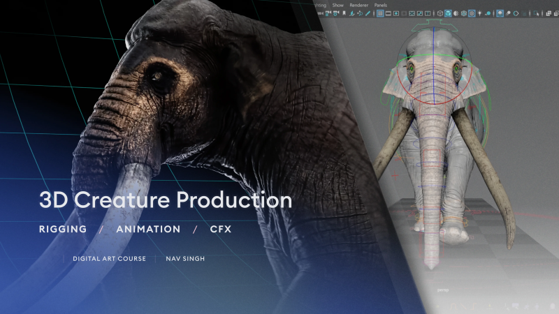 3D生物制作：绑定、动画、CFX - Nav Singh课程-虚幻之初